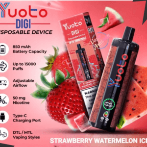 Yuoto DIGI 15000 Puff Disposable Vape – Strawberry Watermelon Ice