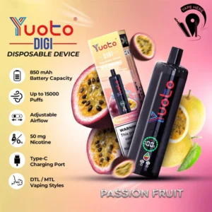 youto digi 15000 puff passion fruit