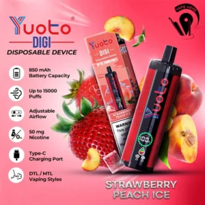 yuoto digi 15000 strawberry peach ice