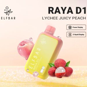 ELFBAR RAYA D1 13000 PUFF LYCHEE JUICY PEACH