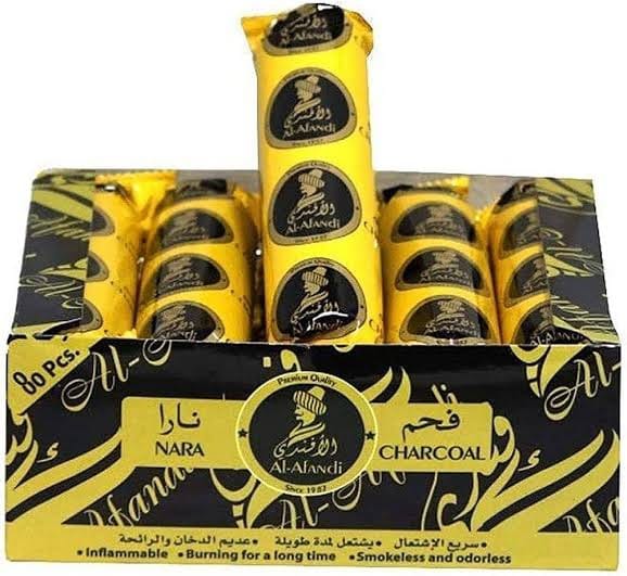 Al Afandi Nara Charcoal Magic Coal Charcoal Pack of 10 (100 COALS)